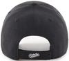 47 MLB Black White Outline Primary Logo MVP Adjustable Structure Hat, Adult One Size Fits All - Baltimore Orioles - Black view 2