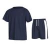 Essenclo Boys Athletic Shorts and Performance T-Shirt Crew Neck Boy Clothes Set, Summer Kids Outfit Size 3-16 (2 Pcs Set) - E1002 - Navy - 5-6 view 1