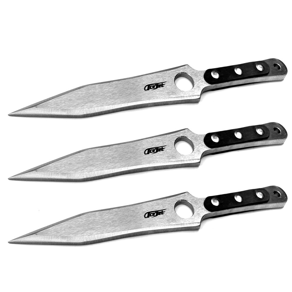 ACEJET MAXIMUS 13" brown grip - Spinner Throwing knife - set of 3
