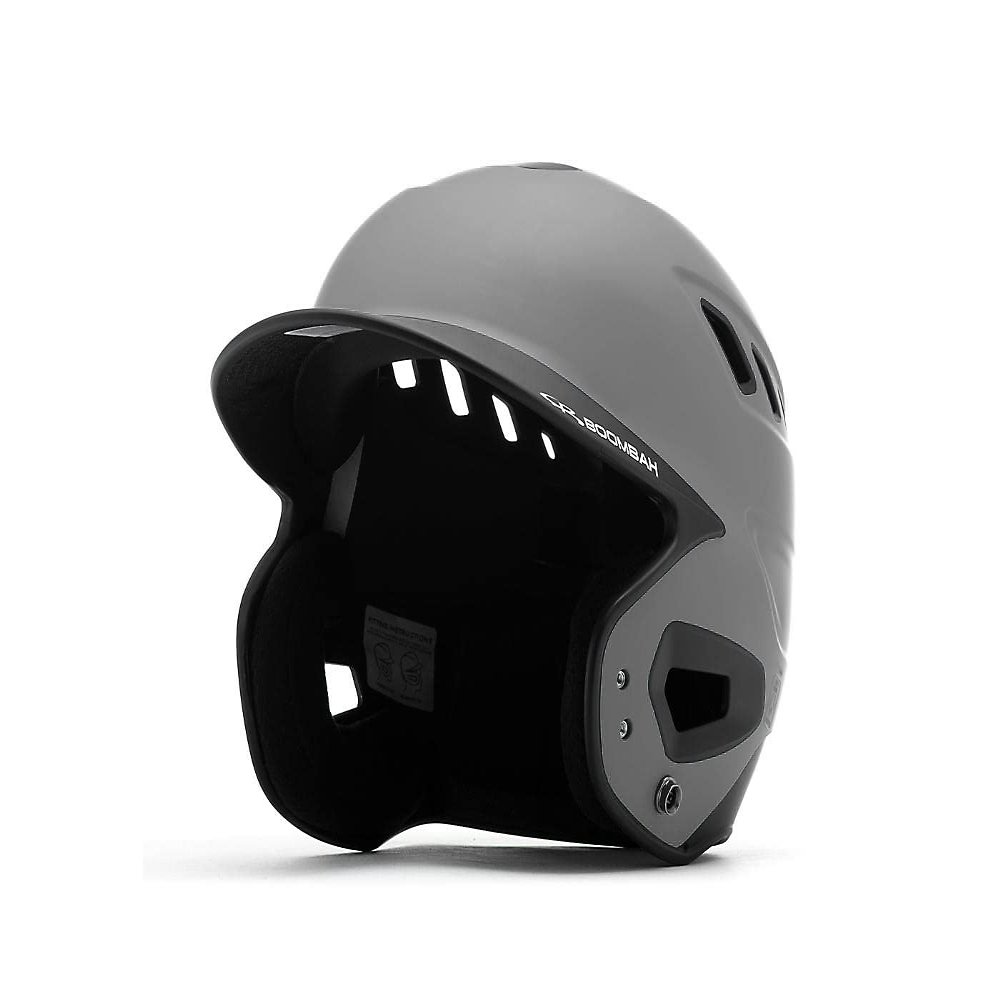 Boombah DEFCON Batting Helmet Gray/Black NOSCAE - Size Junior 6 1/4" - 7"