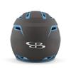 Boombah DEFCON Batting Helmet Sleek Profile Charcoal/Columbia Blue NOSCAE - Size Senior 7" - 7 3/4" view 4
