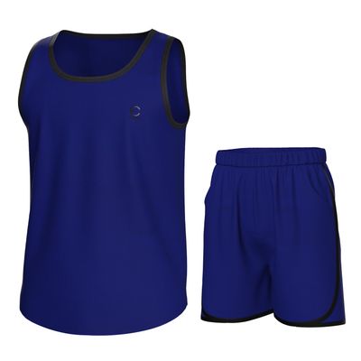 Essenclo Boys Clothing Sets, Boys Athletic Shorts & Sleeveless Shirts, Crew Neck Kids Tank Top Clothes Size 3-16 (2 Pcs Set) - E1001 - Royal Blue - 9-10