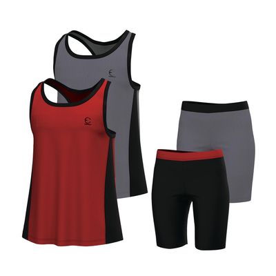 Essenclo Girls' Activewear Set - Short Sleeve Performance T-Shirt and Athletic Running Shorts Girls Clothing Outfit Size 5-14 (4 Pcs) - E2103 - Set-8-11-12
