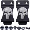 KYDEX Belt Clip for Holsters & Sheaths  (w/Punisher Skull - Stars & Stripes) - (Fits 1.50in Belts) - (Inside-The-Waistband/IWB) - (USA Made) - (w/Mounting Hardware) - (2 Pack) view 1