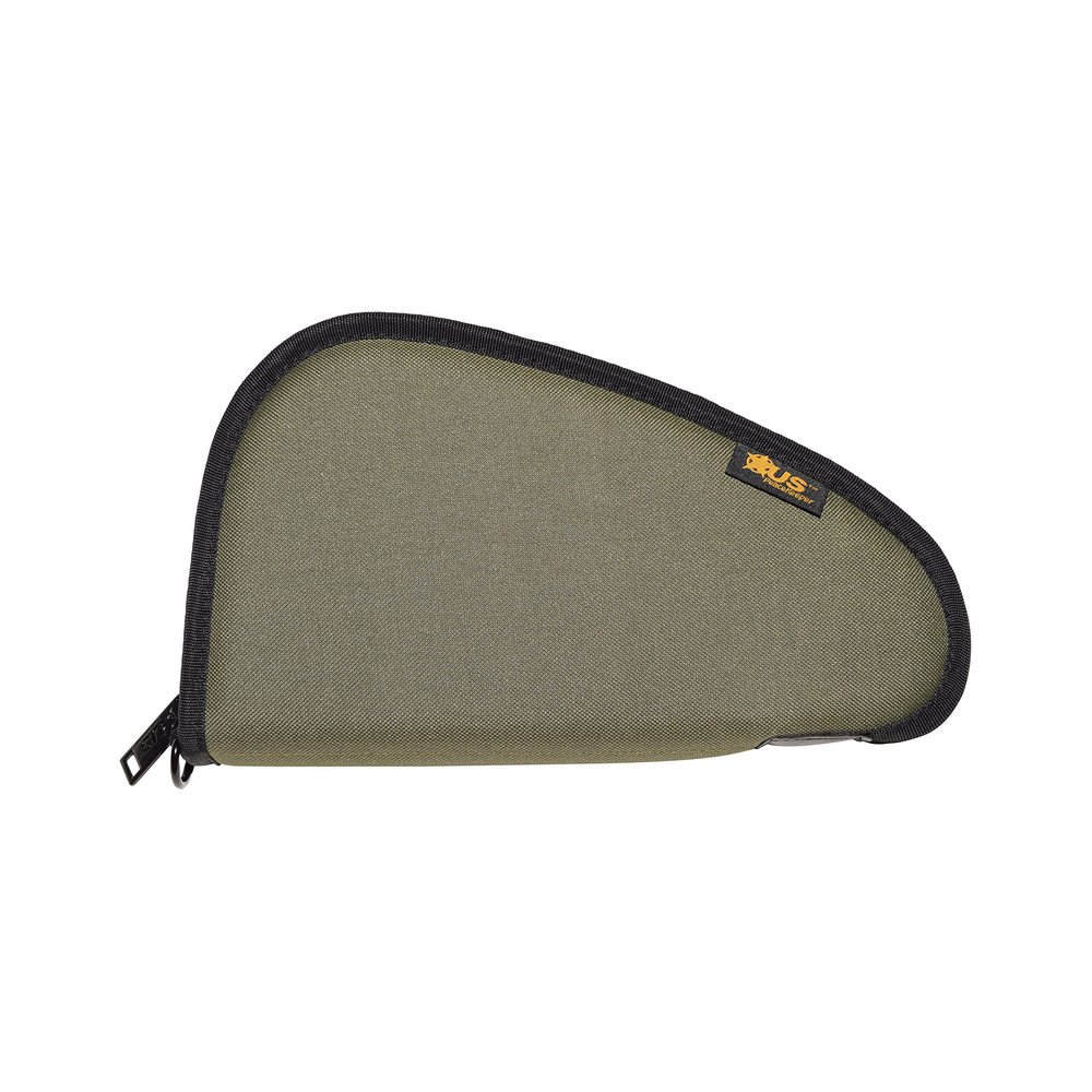 US Peacekeeper Products P21713 - Pistol Case (Large) - Heavy Duty Fabric - Zipper Closure - Lockable OD Green