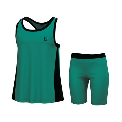 Essenclo Girls Tank Tops and Shorts Summer Outfits, Athletic Activewear Loose Fit Cute Girls' Fashion Clothing Sets Size 3-16 - E1103 - Teal Green - 9-10