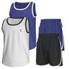 Essenclo Boys Clothing Sets, Athletic Crew Neck Sleeveless T-Shirt and Boys' Short Sets Outfits w/Pockets 4 Pcs - Size 3-16 - E2001 - Set-3-5-6 view 1