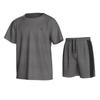 Essenclo Boys Athletic Shorts and Performance T-Shirt Crew Neck Boy Clothes Set, Summer Kids Outfit Size 3-16 (2 Pcs Set) - E1002 - Dark Marl Gray - 5-6 view 1