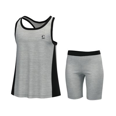 Essenclo Girls Tank Tops and Shorts Summer Outfits, Athletic Activewear Loose Fit Cute Girls' Fashion Clothing Sets Size 3-16 - E1103 - Marl Gray - 9-10
