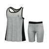 Essenclo Girls Tank Tops and Shorts Summer Outfits, Athletic Activewear Loose Fit Cute Girls' Fashion Clothing Sets Size 3-16 - E1103 - Marl Gray - 9-10 view 1