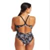ARENA Puzzled Light Drop Back Women's One Piece Swimsuit for Competitive or Casual Swim Ladies Bathing Suit, Black/Black Multi, Size 30 view 2