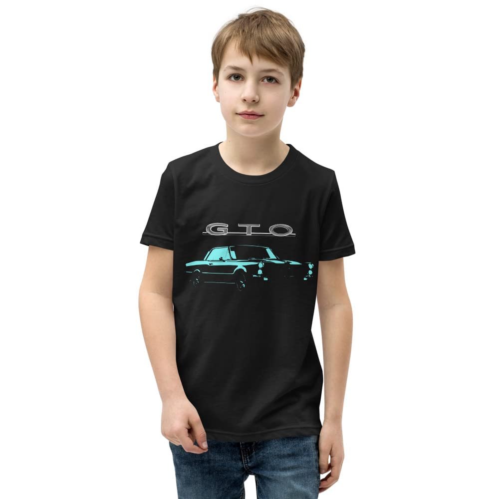 1965 GTO Miami Classic Car Club Edition Youth Short Sleeve T-Shirt Black