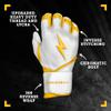 BRUCE BOLT Chrome Series Long Cuff Yellow Batting Glove - Yellow Large view 2