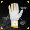 BRUCE BOLT Chrome Series Long Cuff Yellow Batting Glove - Yellow Large view 3
