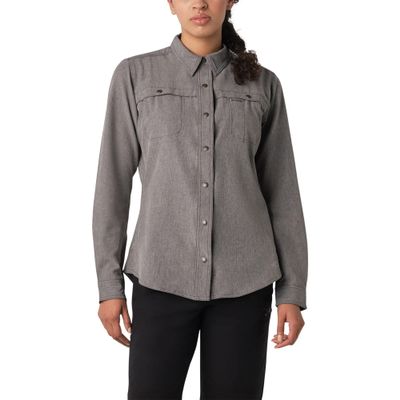 Dickies Womens Cooling Roll-tab Work Utility Button Down Shirt, Graphite, X-Small US