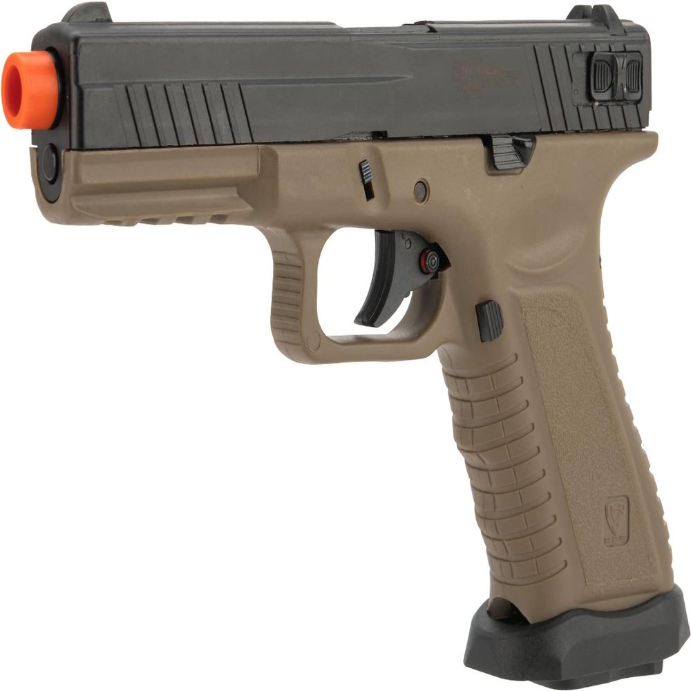 Evike Airsoft - APS XTP Black Hornet Full Auto Co2 Powered Airsoft Pistol with Polymer Part (Version: Japan Version/Tan)