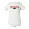 CornBorn San Diego State Aztecs Onesie - SDSU Football Laces - White - 12M view 1