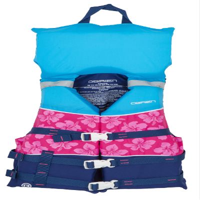 O'Brien Youth Nylon w/Collar CGA Life Jacket, Pink (50-90lbs)