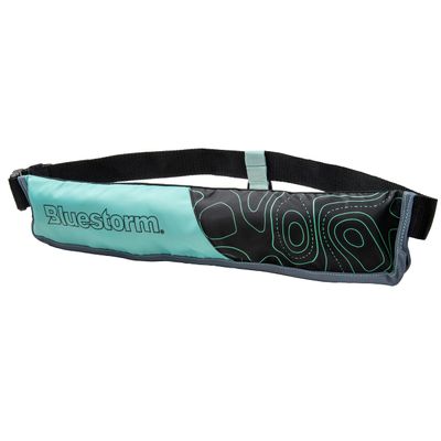 BLUESTORM Cirro 16 Manual Inflatable Belt Pack for Adults | US Coast Guard (USCG) Approved Life Jacket Waist Belt PFD for SUP Paddleboarding, Fishing & Kayaking (Teal)