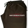 CornBorn San Diego State Sweat Pants - Premium Fleece SDSU Football Laces - Black - Medium view 2