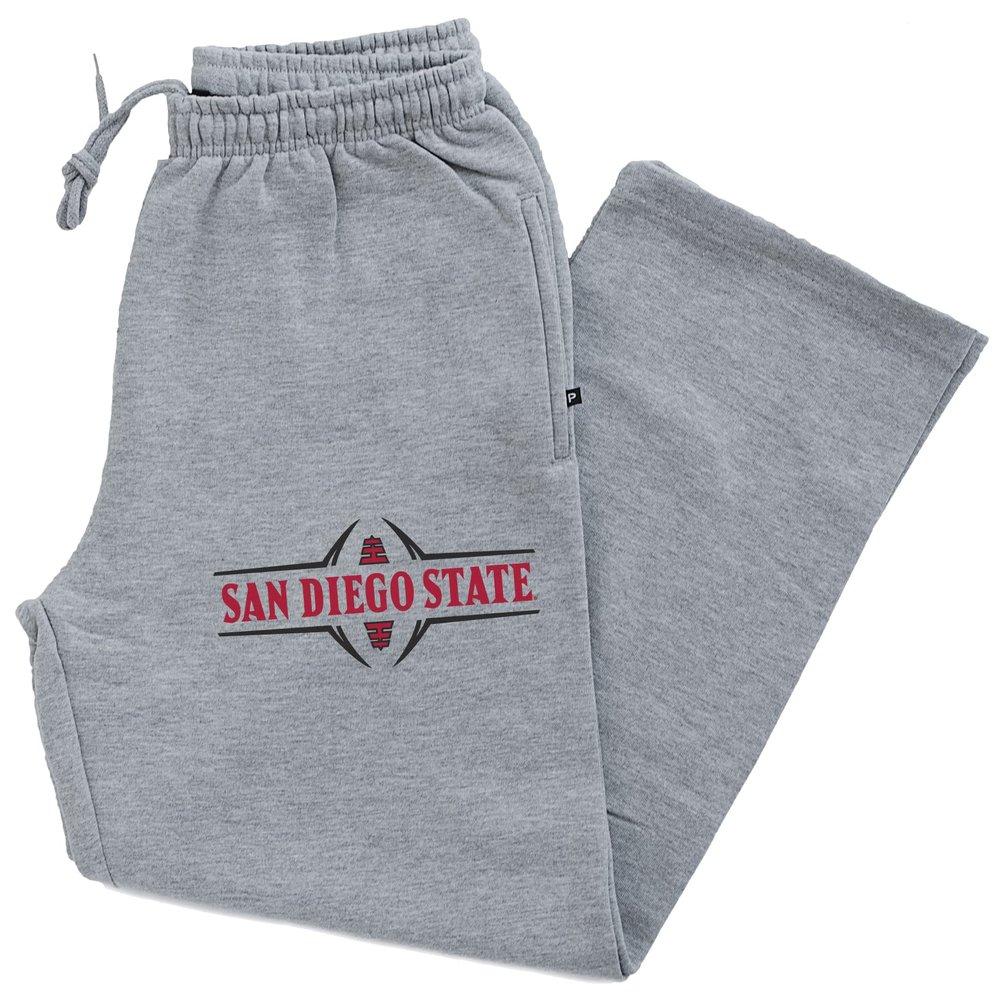 CornBorn San Diego State Aztecs Pants - Premium Fleece Football Laces - Gray - 3X