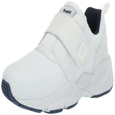 Propt Men's Stability X Strap Lightweight Knit Mesh Athletic Shoe White/Navy 16 X-Wide US