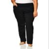 Briggs New York Women's Plus Size Super Stretch Millenium Welt Pocket Pull on Pant Black view 1