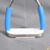 HILASON 3 in Neck Western Slanted Stainless Steel Rubber Pad Stirrups view 2