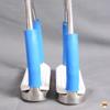 HILASON 3 in Neck Western Slanted Stainless Steel Rubber Pad Stirrups view 3