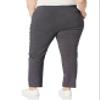Briggs New York Women's Plus Size Super Stretch Millenium Welt Pocket Pull on Pant Heather Grey view 2
