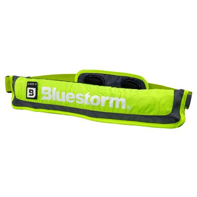 BLUESTORM Cirro 16 Manual Inflatable Belt Pack for Adults | US Coast Guard (USCG) Approved Life Jacket Waist Belt PFD for SUP Paddleboarding, Fishing & More (Hi Vis)
