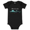 1965 GTO Miami Classic Car Club Edition Baby Onesie Short Sleeve one Piece Black