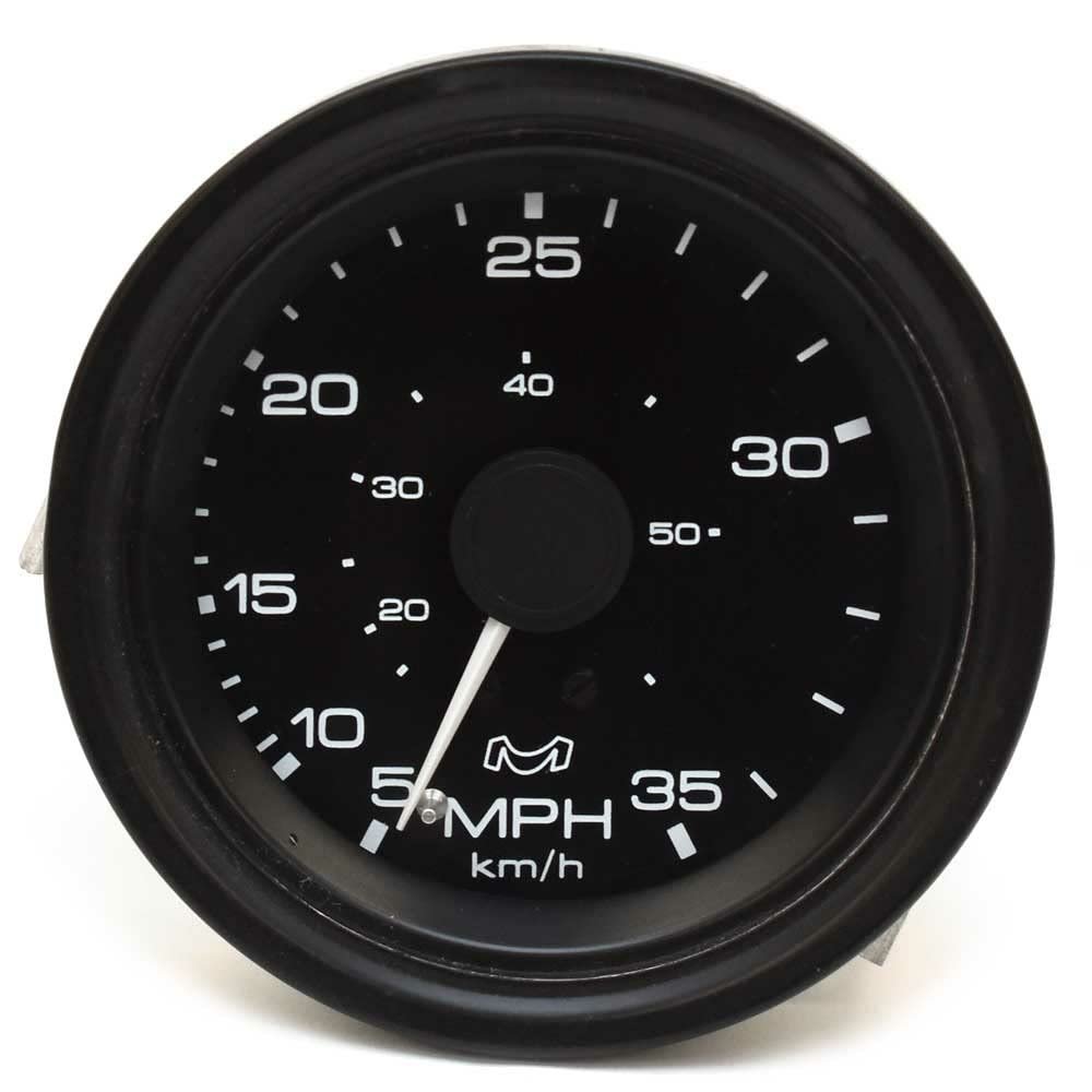 Medallion Marine Boat Speedometer Gauge SS-125-30 | 3 1/4 Inch Black
