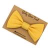 Handmade Pre-Tied Clip on Bow Tie for Baby to Young Boy (Medium, Yellow) view 1