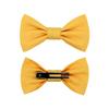 Handmade Pre-Tied Clip on Bow Tie for Baby to Young Boy (Medium, Yellow) view 3