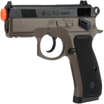 Evike Airsoft - ASG Ceska Zbrojovka CZ75D Compact High Grade Full Size Spring Powered Airsoft Pistol