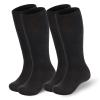 American Trends Kids Black Baseball Socks Toddler Knee High Tube Socks for Boys Girls School Uniform Long Sports Athletic 2 Pack Pure Black 3-6 Years view 1