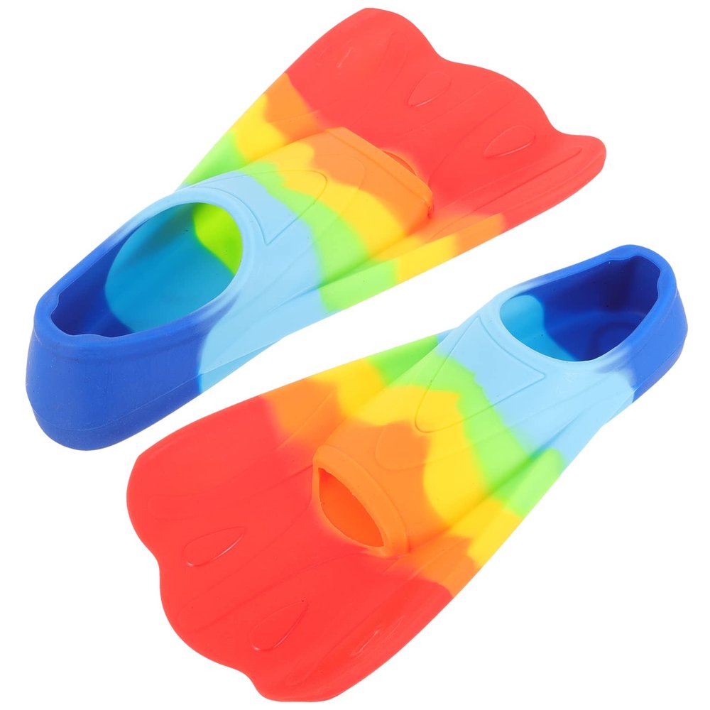 BESPORTBLE 1pair Boys and Girls Swim Training Fins Lightweight Silicone Flippers for Snorkeling and Diving Comfortable Fit for Boy Girl for Pool and Training