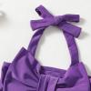 ZFZDRen 0M-3T Infant Girl Bikini Set Baby Girls Bowknot Swimwear Toddler Girl 3 Piece Bathing Suit Beach Swimsuit (18-24 Months, Mermaid-Purple) view 4