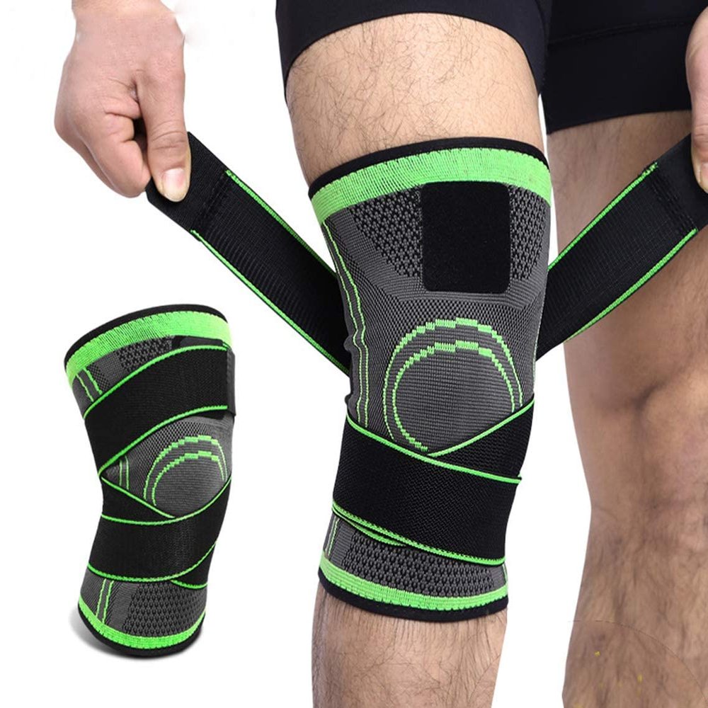 1Pair Knee Brace ,Compression Support Knee Sleeve with Adjustable Strap Knee Pad for Pain Relief, Meniscus Tear, Arthritis, ACL, MCL,Suit for Running, Cycling, Tennis, Golf,Basketball (black, L)