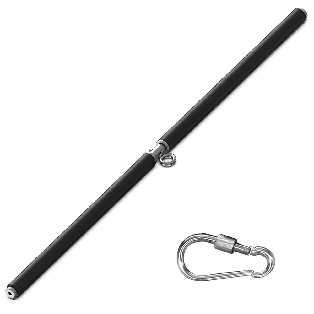 FREAZE Multi LAT Pull Down Attachment, Revolving Fitness Pull Down Bar for Exercises Back Arm Muscles, Gym Straight Bar with Carabiners Detachable (Size : 104cm/42inch)