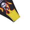 ANKOMINA Women Gothic Skull Letter Printed Two Piece Swimsuit High Cut Triangle Bikini Set for Rave Party Festival Halloween Black C view 3