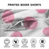 Aflyko Novelty Boxer Shorts Pink Circle Polka Dot Relaxed Fit Boxers Buttoned Fly Summer Men's Underwear, XL view 3