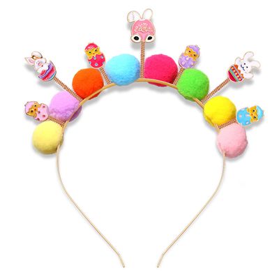 CEALXHENY Easter Headbands for Women, Cute Rabbit Bunny Hairbands, Enamel Rhinestone Happy Easter Headwear Spring Easter Hair Accessory Party Favors (Easter E)