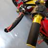 ihreesy Motorcycle Brake Handle Cover,2 Pieces Motorcycle Brake Clutch Lever Protective Cover Universal Brake Lever Cover Silicone Grips Non-Slip Brake Lever Handle Cover Cycling Accessory,Orange view 2