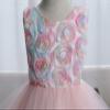 White Dress for Girls Princess Party Formal Dress Kids Full Girls Tiered Tulle Toddler Floral Baby (Pink, 2-3 Years) view 3
