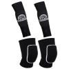 obmwang 2 Pieces Volleyball Accessories Including Volleyball Knee Pads and Arm Sleeves with Protection Pads and Thumb Hole for Women Girls Teens(Black) view 1