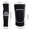 obmwang 2 Pieces Volleyball Accessories Including Volleyball Knee Pads and Arm Sleeves with Protection Pads and Thumb Hole for Women Girls Teens(Black) view 2