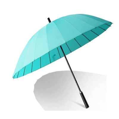 Umbrellas for Rain Leather Handle Golf Umbrella Windproof Large Travel Rain Umbrella Automatic Open Reinforcement Canopy Vented Umbrella Umbrellas for Rain Windproof ( Color : Blue1 , Size : 75cm )