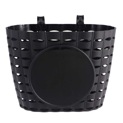 Bicycyle Basket Bike Wicker Storage Basket Plastic Children Detachable Thicken Boys Bike Black for Kids Wicker Storage